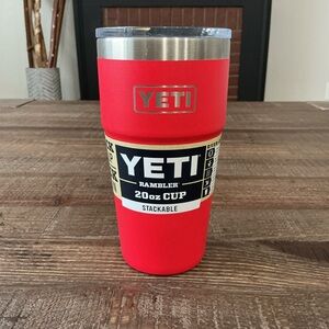 YETI Rambler 20oz Stackable in Bold Red